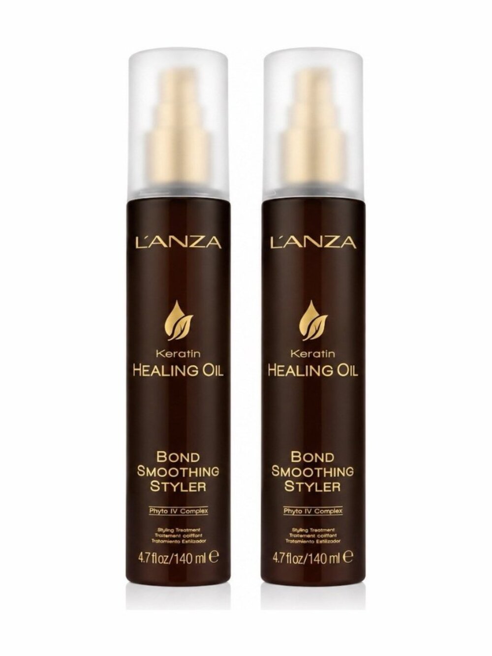 L’ANZA Keratin Healing Oil Bond Smoothing Styler 4.7 fl oz Duo 2 Pack